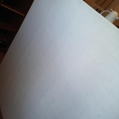 Vintage J.B. Augsta Full/Queen Headboard with Storage – Mid-Century Modern with mattress and boxsprings