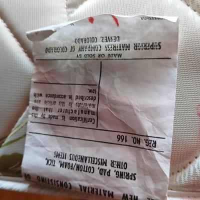 Vintage J.B. Augsta Full/Queen Headboard with Storage – Mid-Century Modern with mattress and boxsprings