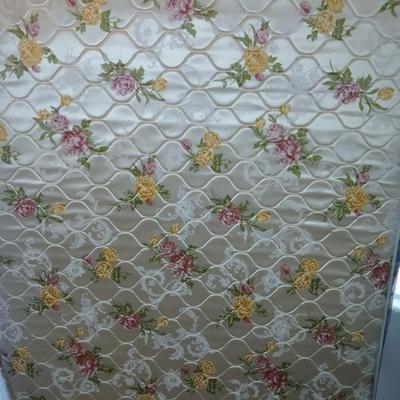 Vintage J.B. Augsta Full/Queen Headboard with Storage – Mid-Century Modern with mattress and boxsprings