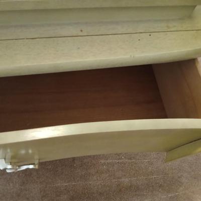 Vintage Mid-Century Modern Highboy & Lowboy Dresser Set – Sculpted Handles J.B. Augsuta Manufacturing Corporation