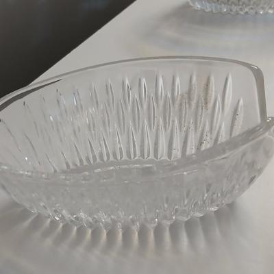 Vintage Stylehouse Stainless Steel Forks – Floral Pattern 70 piece set with 5 vintage Princess House Highlights Germany glass buffet holders