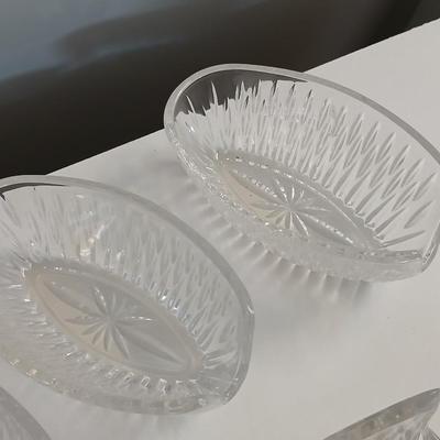 Vintage Stylehouse Stainless Steel Forks – Floral Pattern 70 piece set with 5 vintage Princess House Highlights Germany glass buffet holders