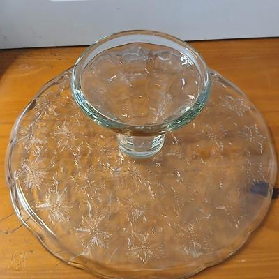 Princess House Fantasia Crystal Cake Stand with Dome – Vintage Elegant Server