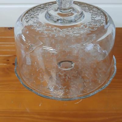 Princess House Fantasia Crystal Cake Stand with Dome – Vintage Elegant Server
