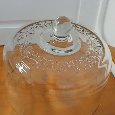 Princess House Fantasia Crystal Cake Stand with Dome – Vintage Elegant Server