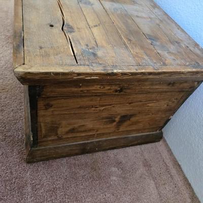 Rustic Wooden Storage Chest / Trunk