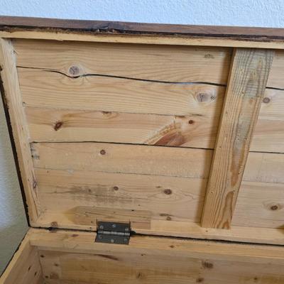 Rustic Wooden Storage Chest / Trunk