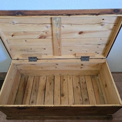 Rustic Wooden Storage Chest / Trunk