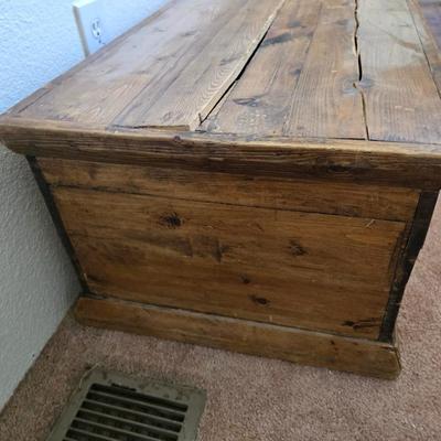 Rustic Wooden Storage Chest / Trunk