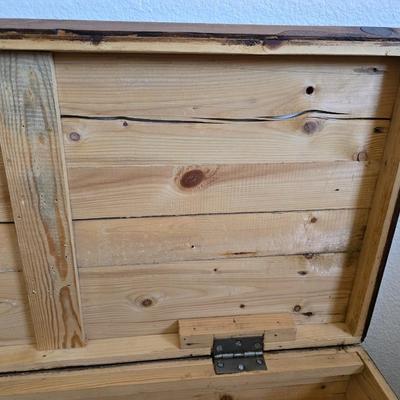 Rustic Wooden Storage Chest / Trunk
