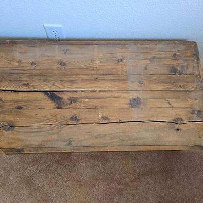 Rustic Wooden Storage Chest / Trunk