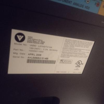 Vizio 37" Flat Screen TV with Remote Control
