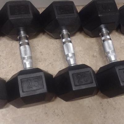 Set of Hex Sol.id Body Free Weight Barbells