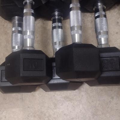 Set of Hex Sol.id Body Free Weight Barbells
