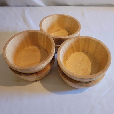 Harry and David Wooden Salad Bowl Set (K-EL)