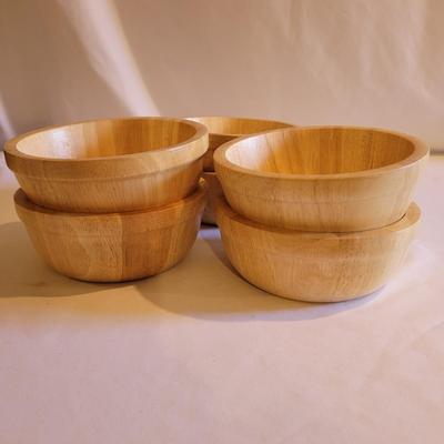 Harry and David Wooden Salad Bowl Set (K-EL)