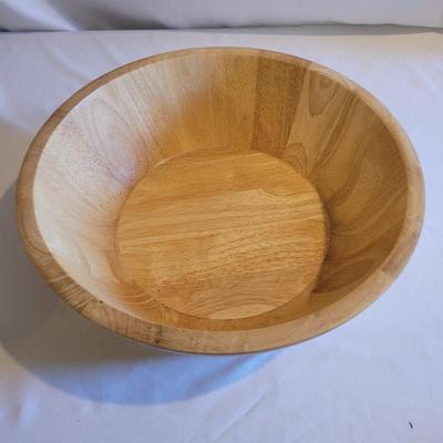 Harry and David Wooden Salad Bowl Set (K-EL)