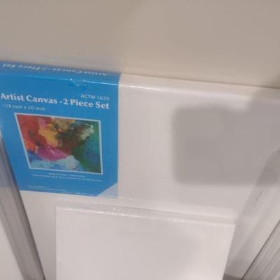 Assortment of New in Pack Artist's Canvas Various Sizes