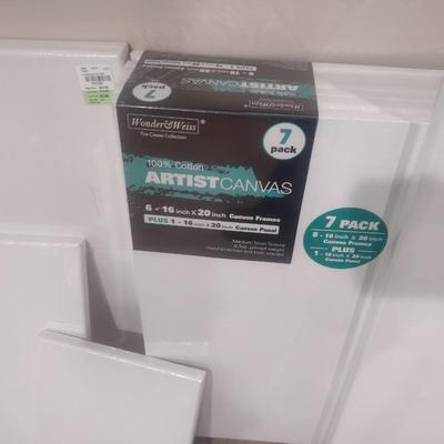 Assortment of New in Pack Artist's Canvas Various Sizes