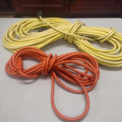 Collection of Various Gauge and Length Extension Cords Choice D