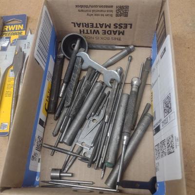 Collection of Drill Bits and Metal Punches