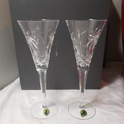 Baccarat Bowl and Vase With Two Waterford Flutes (L-KD)