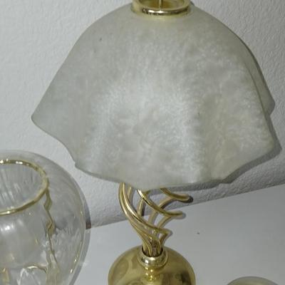 Elegant Gold Candle Holder Trio + Votive Lot