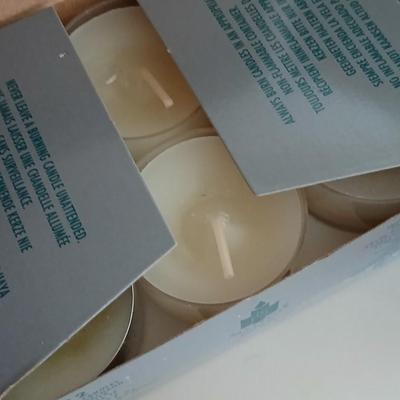 Party Lite Golden Swirl Glass Collection – 4-Piece Set with candles