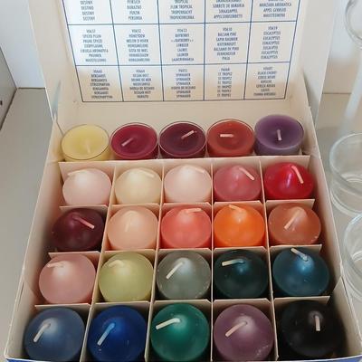 PartyLite Tealight Candle Sampler with 6 Glass Votive Holders – Scented Variety Pack and more candles
