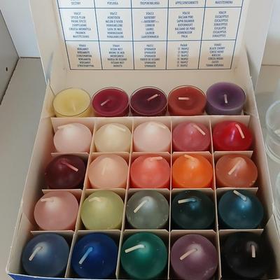 PartyLite Tealight Candle Sampler with 6 Glass Votive Holders – Scented Variety Pack and more candles