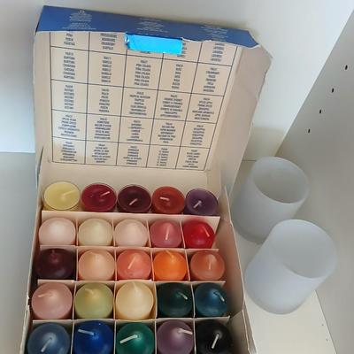 PartyLite Tealight Candle Sampler with 2 Frosted Glass Holders – 25 Scented Tealights and more candles