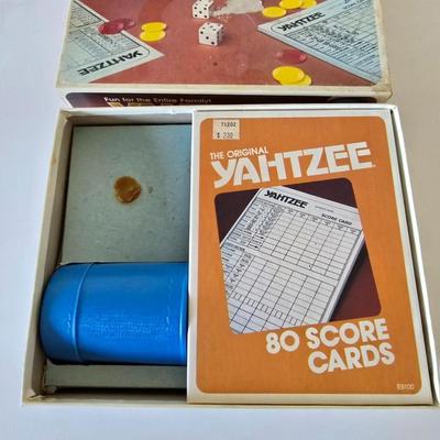 Vintage Board Game Lot – Yahtzee, Scrabble, Cribbage & Bridge for Two