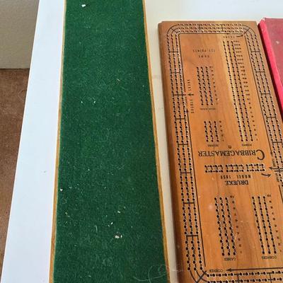 Vintage Cribbage Board Trio – Wood Boards + CribbageMaster Set