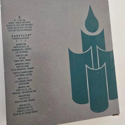 Scented Party Lite candles and glass tulip votives