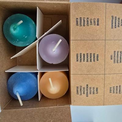 Scented Party Lite candles and glass tulip votives