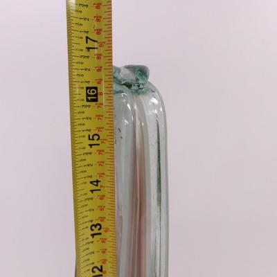 Hand Blown Swirl Glass Vase Approx 16 1/2" Tall #21