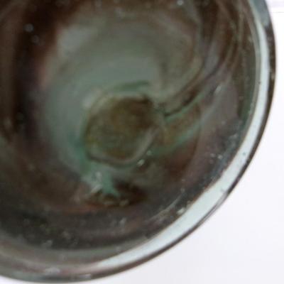 Hand Blown Swirl Glass Vase Approx 16 1/2" Tall #21