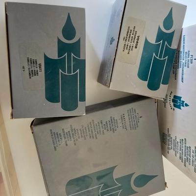 PartyLite Retired St. Tropez 3 wick in ceramic candle with PartyLite Candle Mixed Candle lot