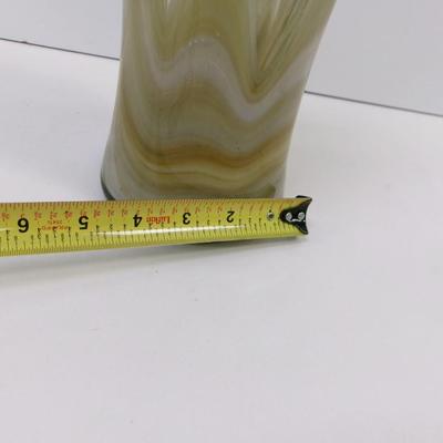 Hand Blown Swirl Glass Vase Approx 17" Tall #22