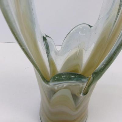 Hand Blown Swirl Glass Vase Approx 17" Tall #22