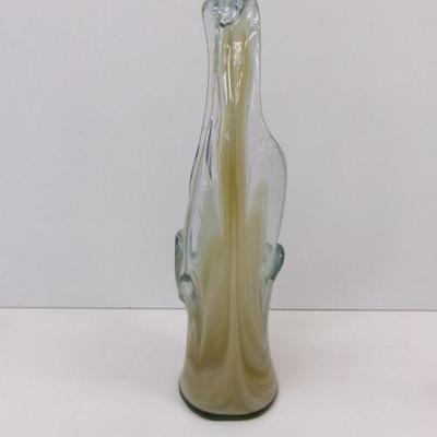Hand Blown Swirl Glass Vase Approx 17" Tall #22