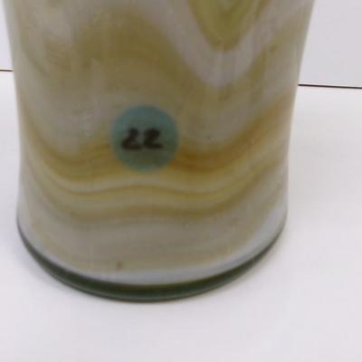Hand Blown Swirl Glass Vase Approx 17" Tall #22