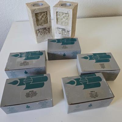 Party Lite Candle Set – Colonial Candle Votives + Inspirational Holders