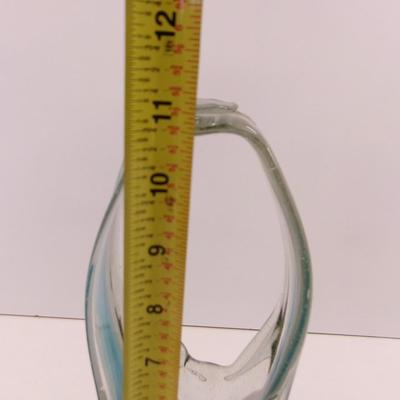 Hand Blown Swirl Glass Vase Approx 11" Tall #23