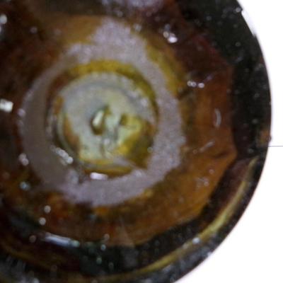 Hand Blown Swirl Glass Vase Approx 11" Tall #24