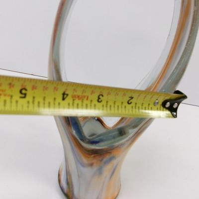 Hand Blown Swirl Glass Vase Approx 12" Tall #25