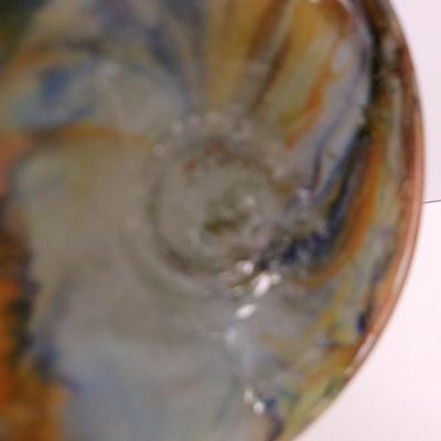 Hand Blown Swirl Glass Vase Approx 12" Tall #25