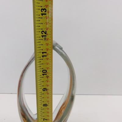 Hand Blown Swirl Glass Vase Approx 12" Tall #25