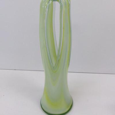 Hand Blown Swirl Glass Vase Approx 11" Tall #30