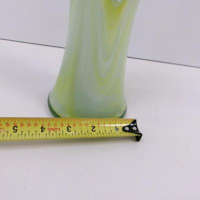 Hand Blown Swirl Glass Vase Approx 11" Tall #30